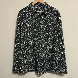 Men’s Slim Fit Print Express Dress Shirt Size XL